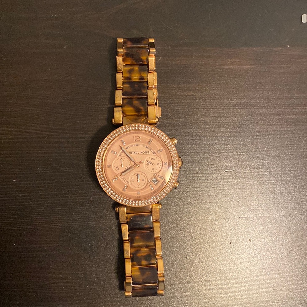Michael Kors Parker Rose Gold and Tortoise Watch